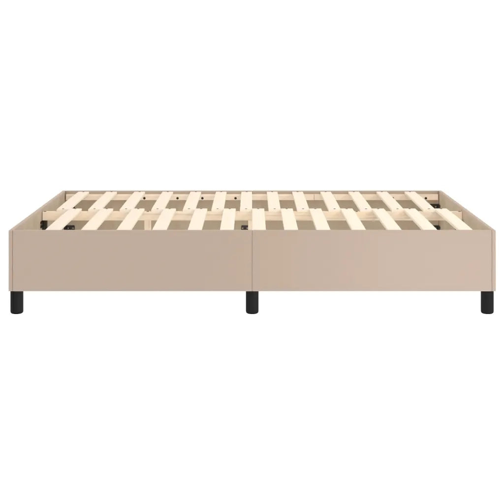 Struttura Letto a Rete a Molle Cappuccino 140x190 cm in Similpelle 3121046