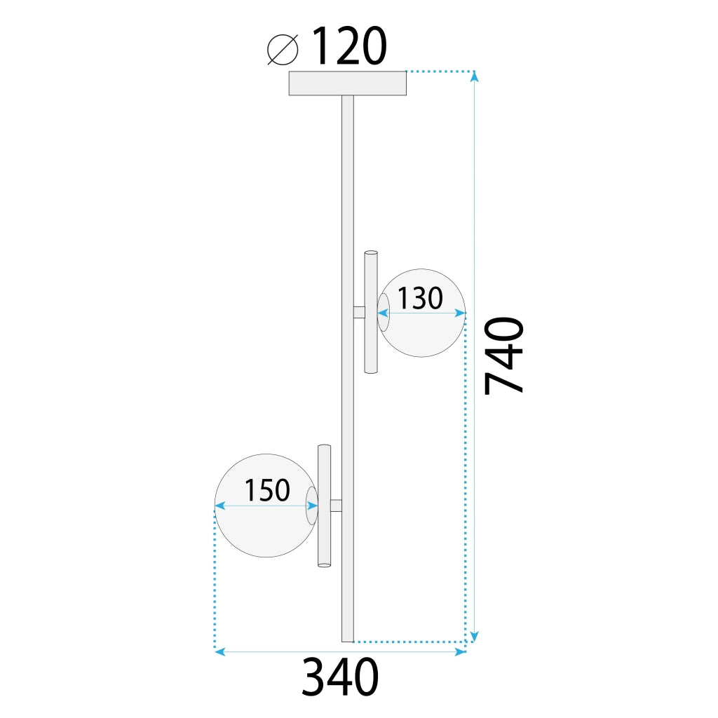 Lampada APP1666-2CP Gold