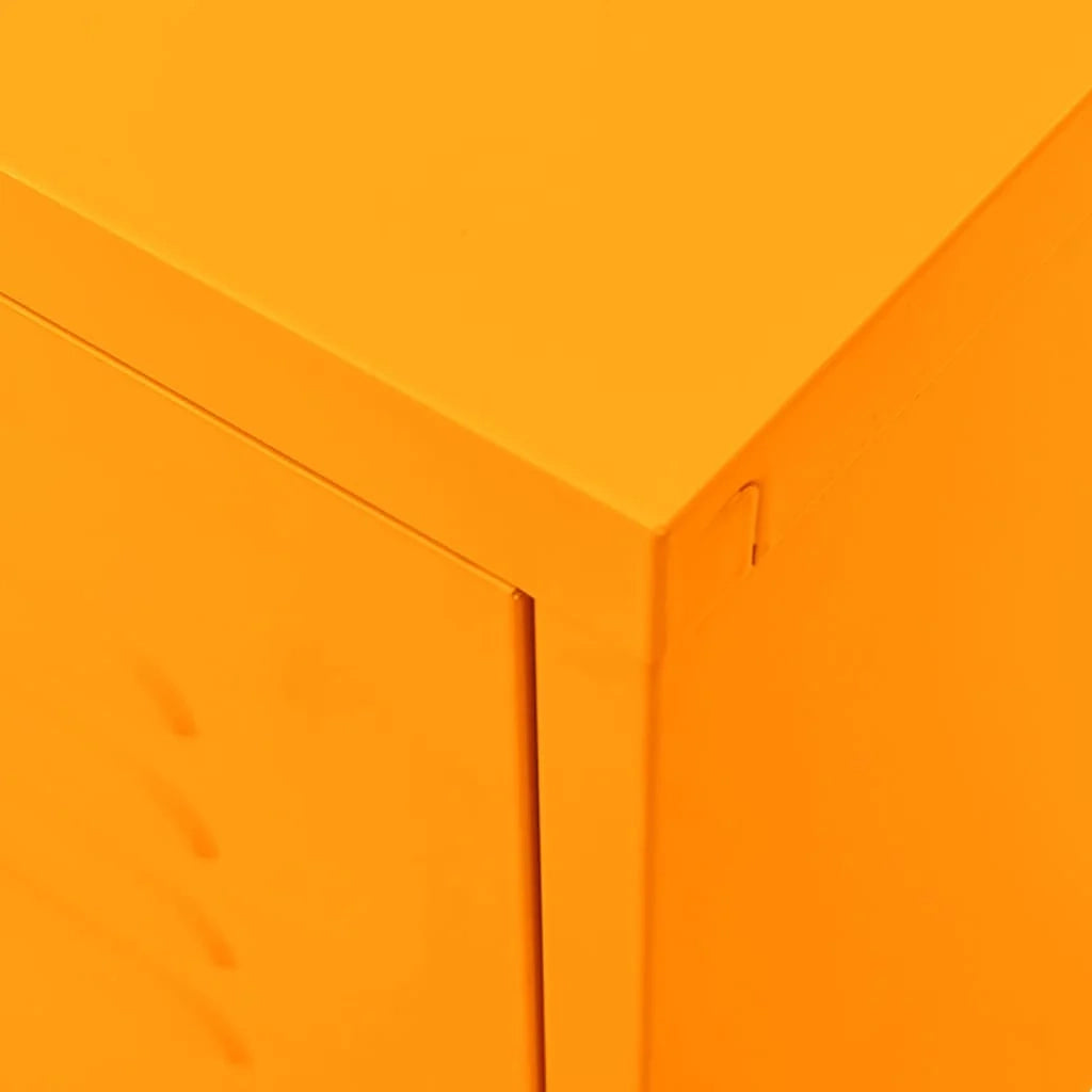 Mobile TV multimediale scaffale TV mobile TV sala da pranzo soggiorno camera da letto giallo senape 105 x 35 x 50 cm acciaio giallo 02_0027658