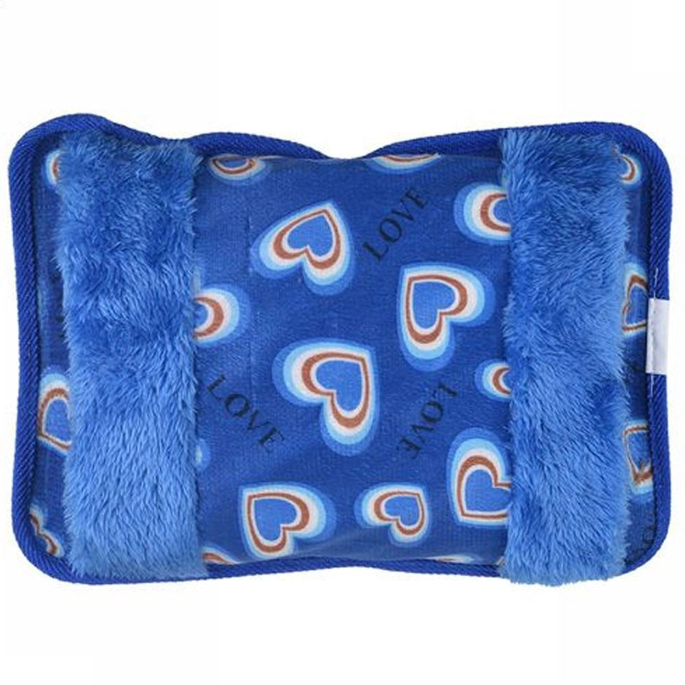 Trade Shop - Borsa Acqua Calda Elettrica Cuori Con Tasca Scalda Mani Vari Colori E Fantasie -