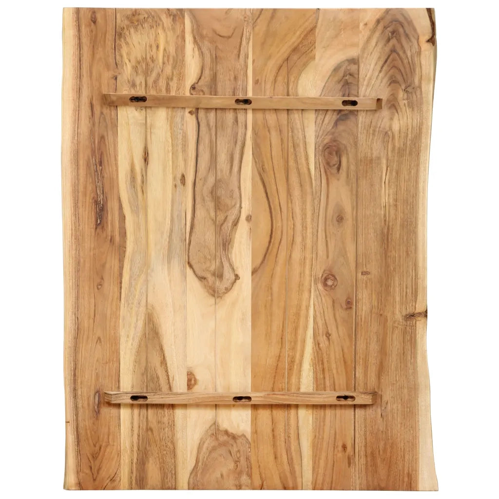 Piano del Tavolo | Superficie Tavolo | Piano Scrivania in Legno Massello di Acacia 80x(50-60)x2,5 cm