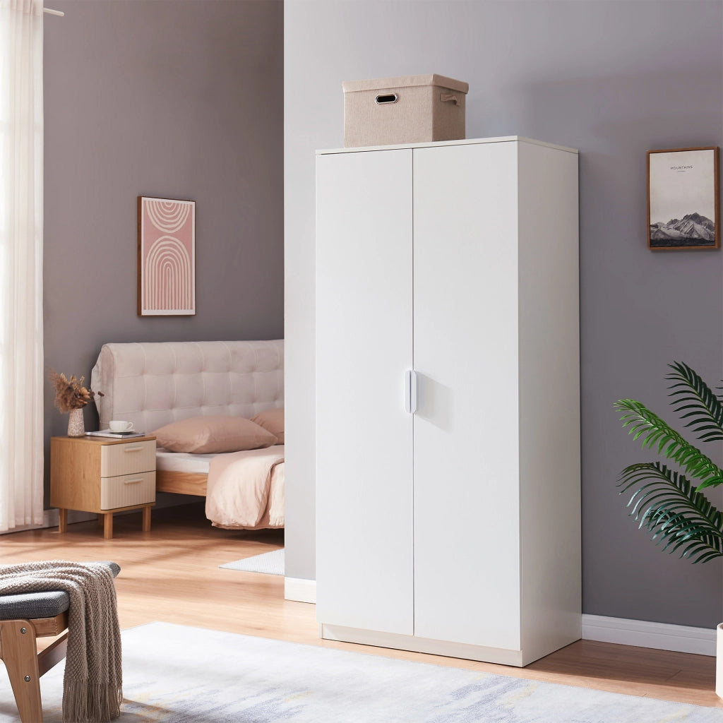 Armadio Guardaroba Eiselfing 176 x 80 x 52 cm Bianco [en.casa]