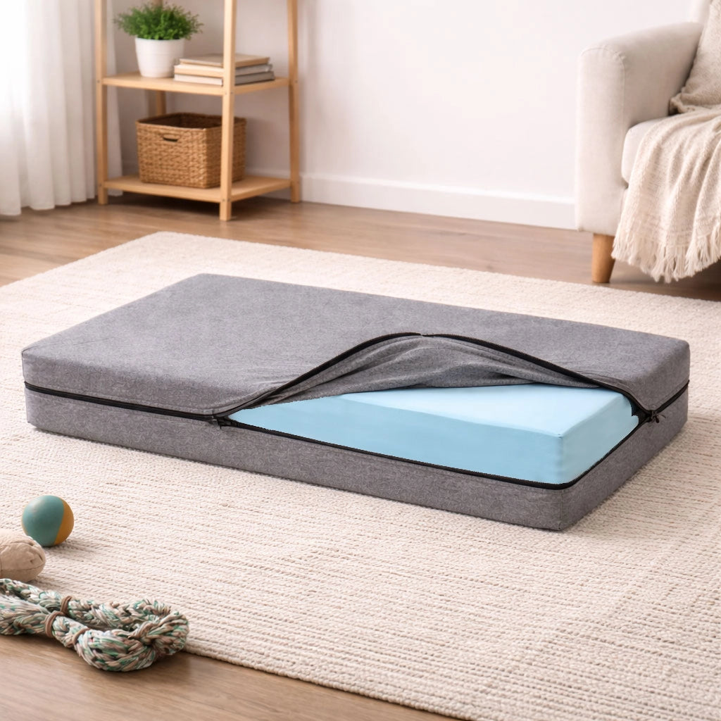Cuccia Cane Taglia grande ï¿½ Materasso per Cani e Gatti, con tessuto anallergico Sfoderabile traspirante Lavabile, Lettino Imbottito Made in Italy 100% - CUCCIA 70x90