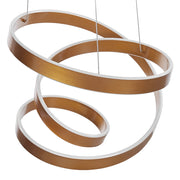 Lampada a sospensione moderna Illuminazione Lampada a LED integrata novità a forma di nodo oro