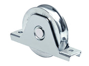 Comunello RUOTA PER CANCELLI CON SUPPORTO GOLA U 1 cuscinetto art. 337 mm. 80x20 6.00 pz