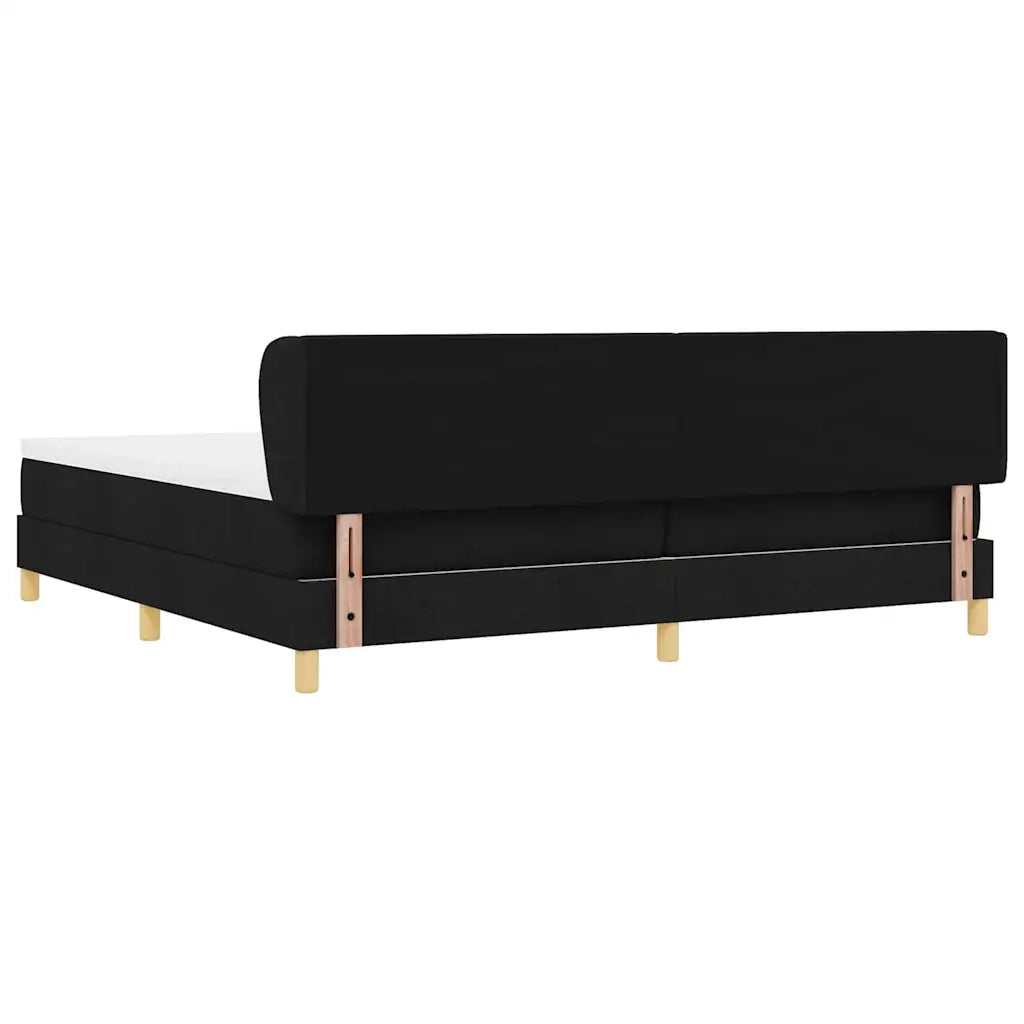 Letto a molle con materasso Nero 200 x 200 cm Tessuto 3340236