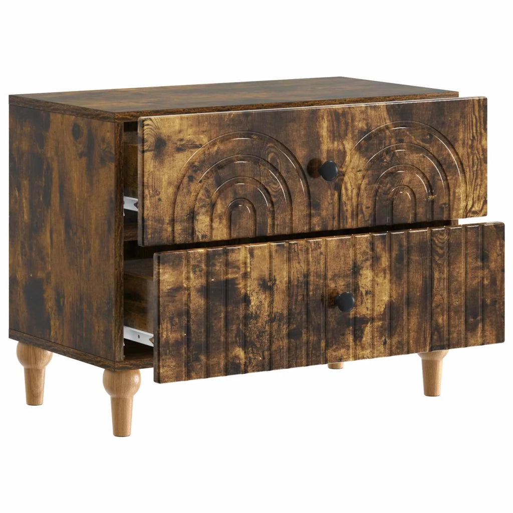 Armadio da Notte con cassetto Rovere Fumo 62 x 34,5 x 48 cm 894090
