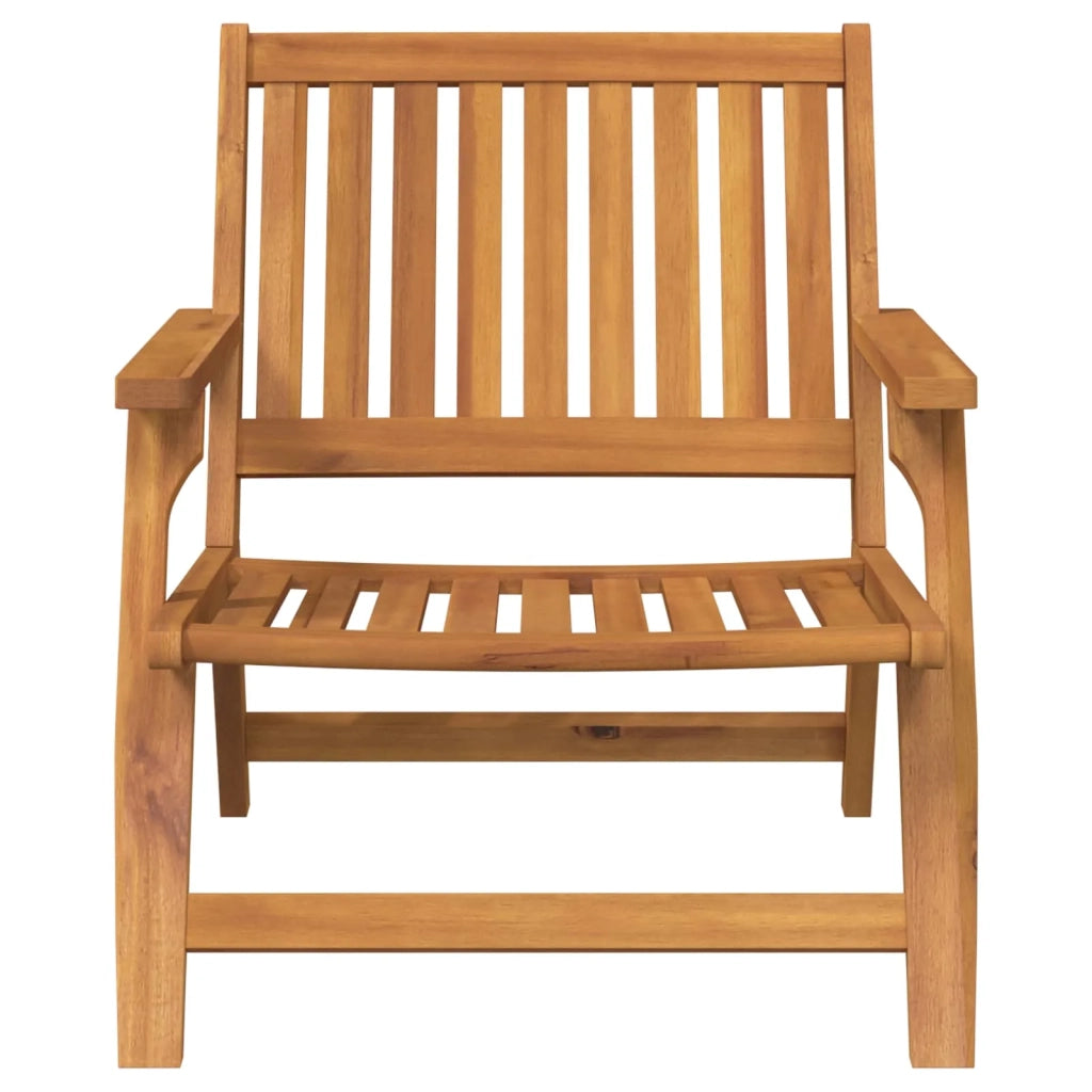 Panca Relax 2 pcs Marrone Legno di Acacia Massello 367826