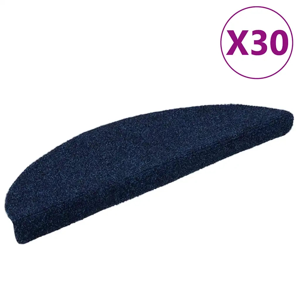 Tappetini Autoadesivi per Scale 30 pz Blu Marino 56x17x3 cm