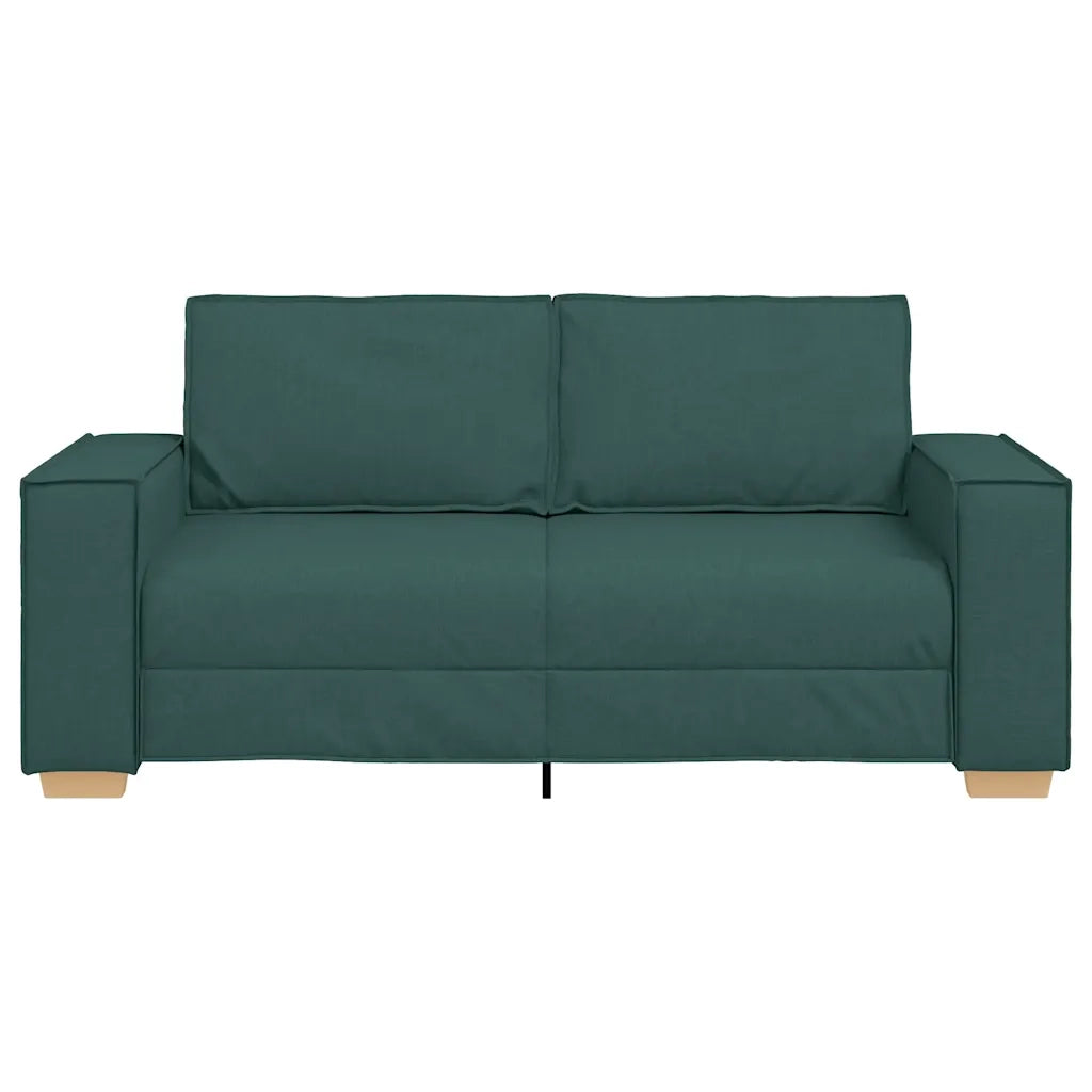 Divano a 2 posti Verde scuro 140 cm in tessuto