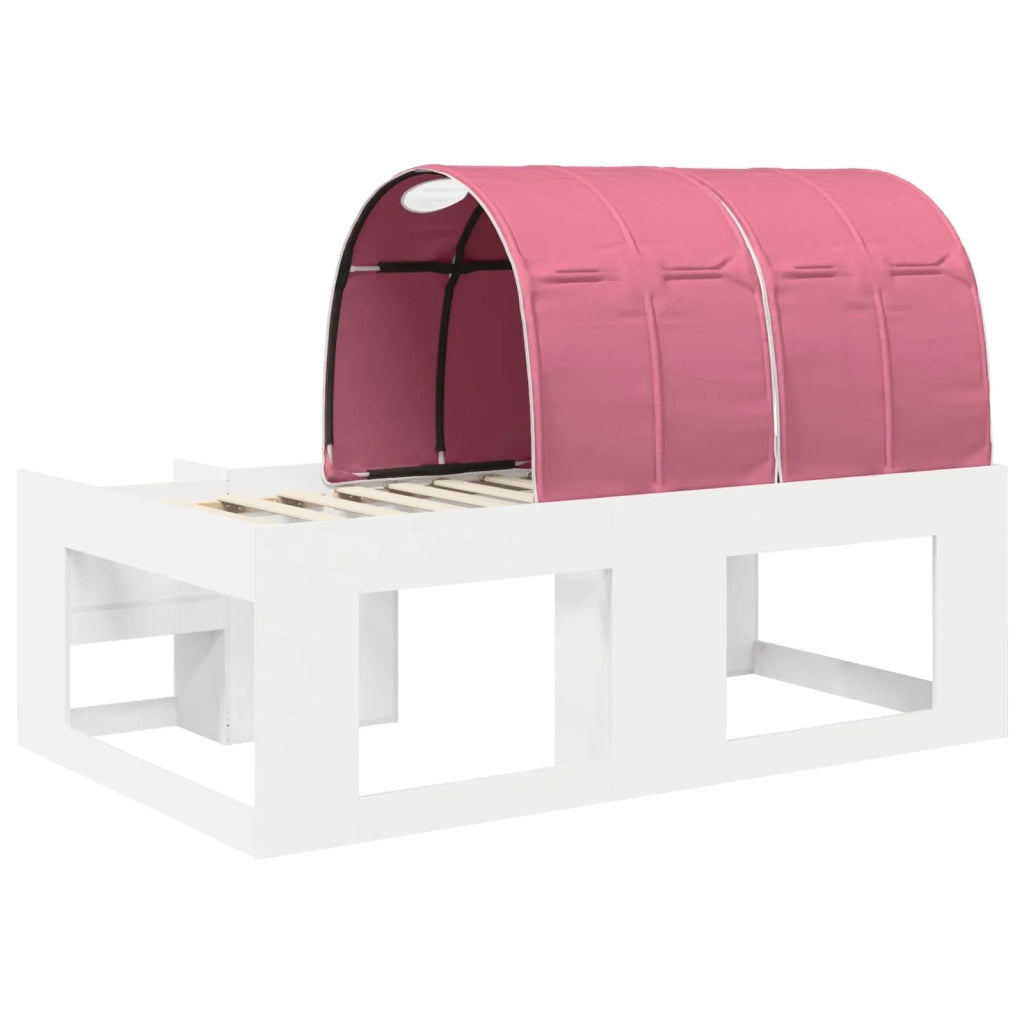 Letto alto per bambini con storage 3 pz Bianco e Rosa 3423596