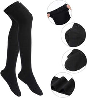 Calze da gamba lunga per donna - Calze sportivi imbottiti - Calze da gamba alta - Calze da gamba lunga - Calze elasticizzati - Ideali per l'autunno inverno - Calze da gamba alta per donna