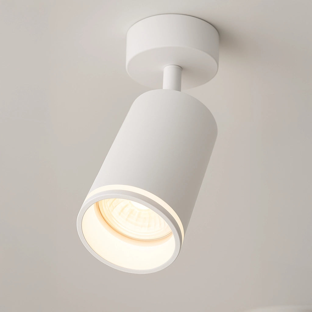 Faretto soffitto bianco tondo orientabile 1xGU10 Pipe Milagro