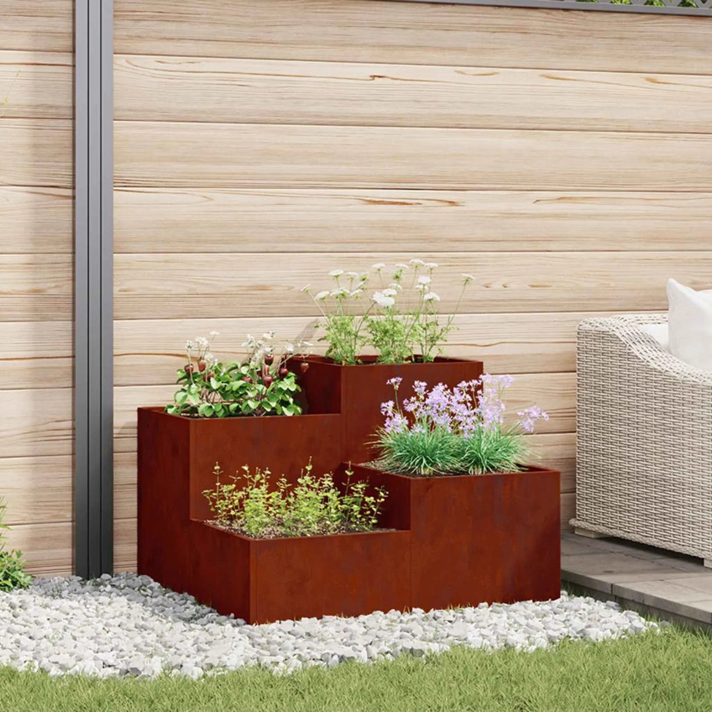 Fioriere | Cassetta per fiori | Vaso da giardino Ruggine 80 x 80 x 60 cm