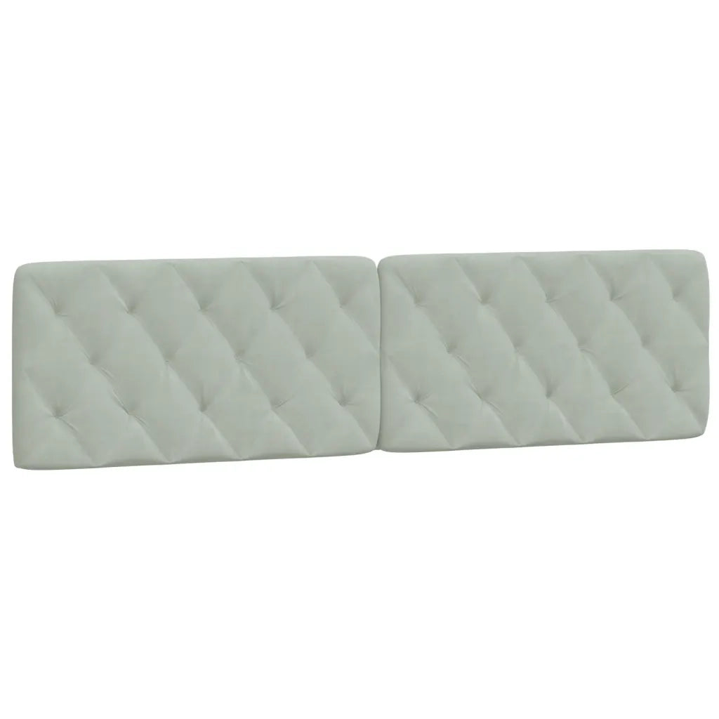 Letto con Materasso Grigio Chiaro 200x200cm Velluto 3208676