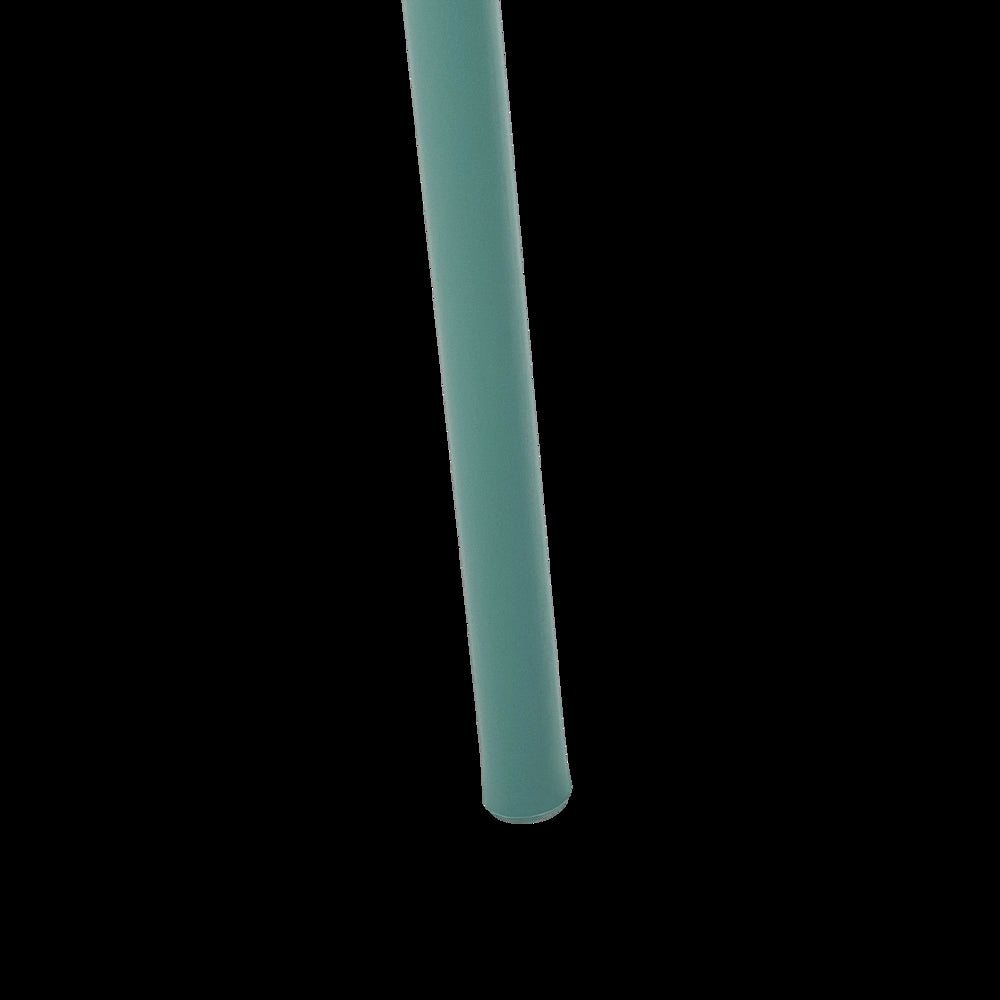 Set di 4 sedie da pranzo in plastica verde per interni ed esterni da giardino impilabili in stile minimalista