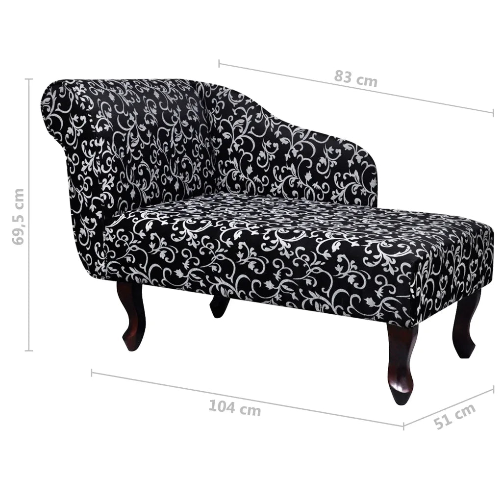 Sedia a Sdraio Nera e Bianca in Tessuto cod mxl 68931