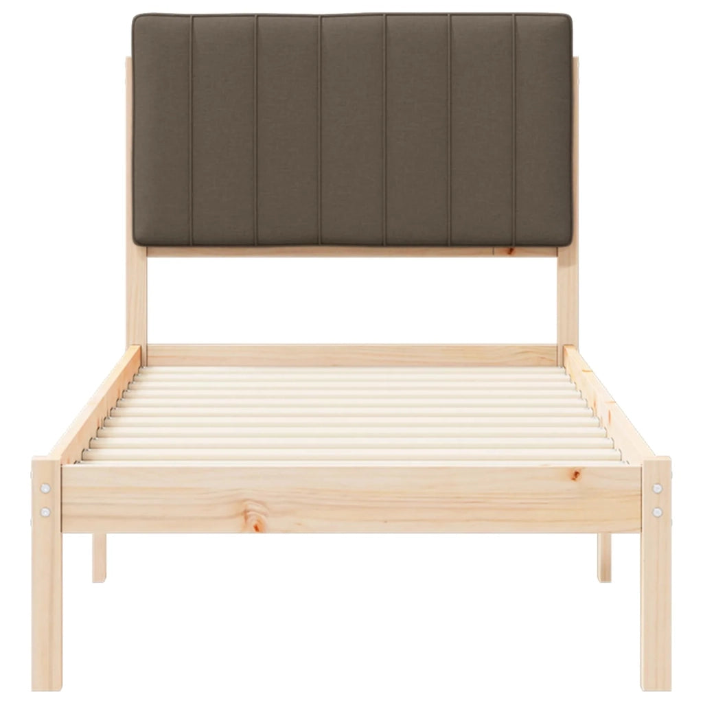 Letto con Testiera Rivestita Talpa 75 x 190 cm Pino massello