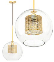 Lampada Pensile Di Vetro Oro Loft APP554-1CP 20cm