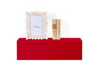Mensola da Parete 1 Cassetto 45x13,4x20 cm in Fibra di Legno Lego Rosso