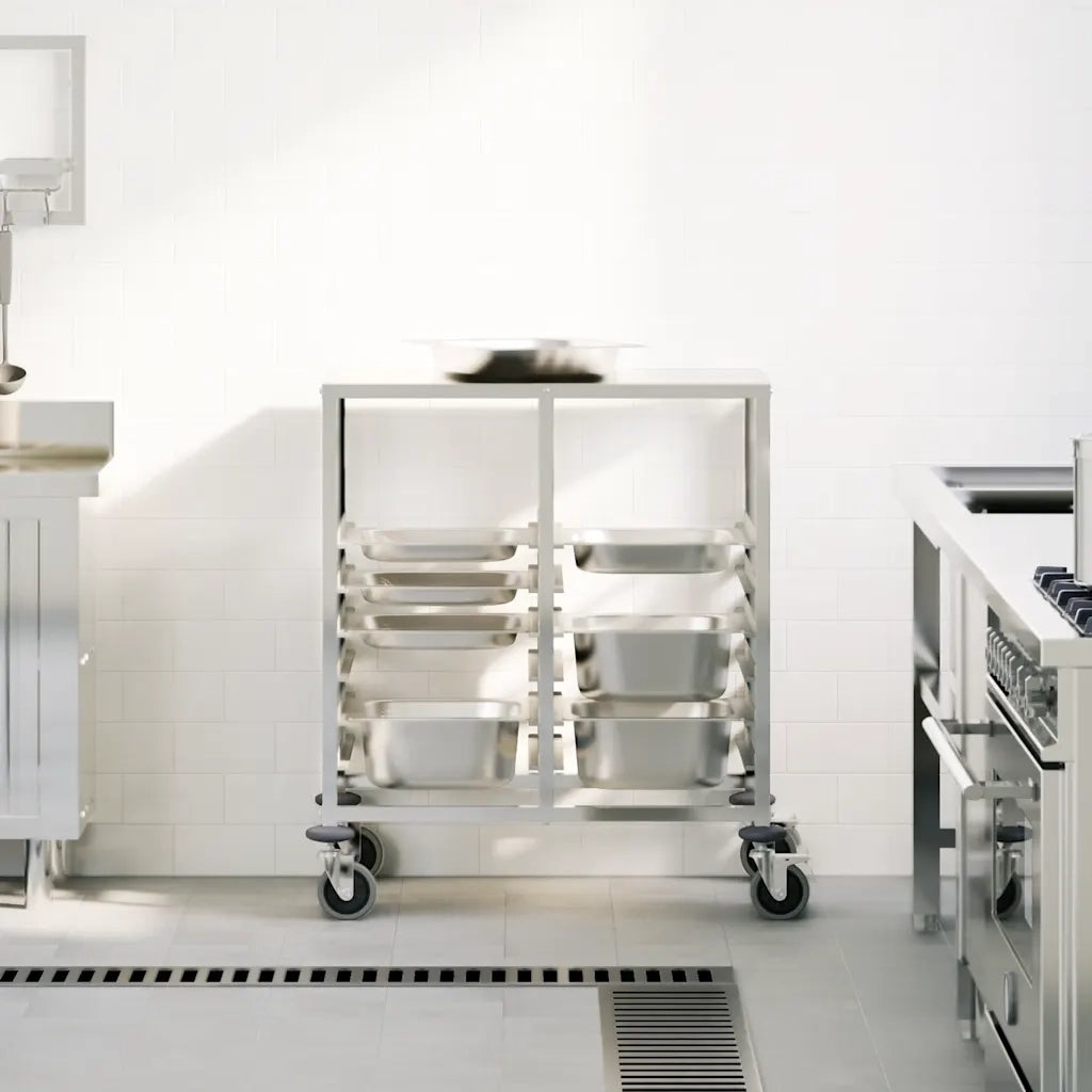 Carrello Portateglie con 12 GN Contenitori 75x55x87 cm 4108074