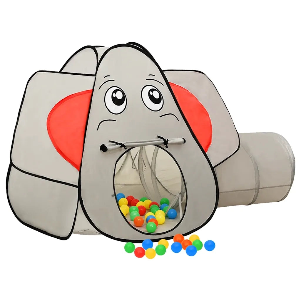 Tenda Gioco Bambini Elefante Grigio 250 Palline 174x86x101 cm 3107739