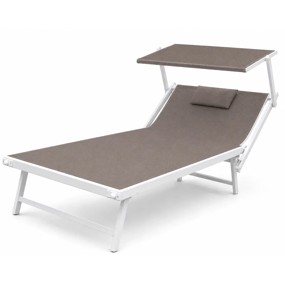 Lettino Mare L-Mediterraneo PLUS - Tortora/Bianco