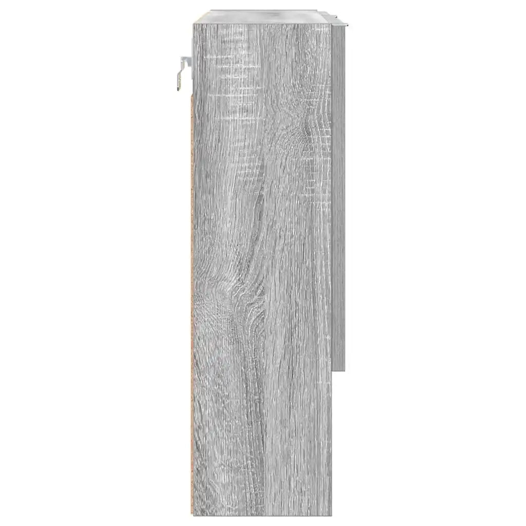 Mobiletto per specchio con porta Grigio Sonoma 59 x 17 x 55 cm 883370