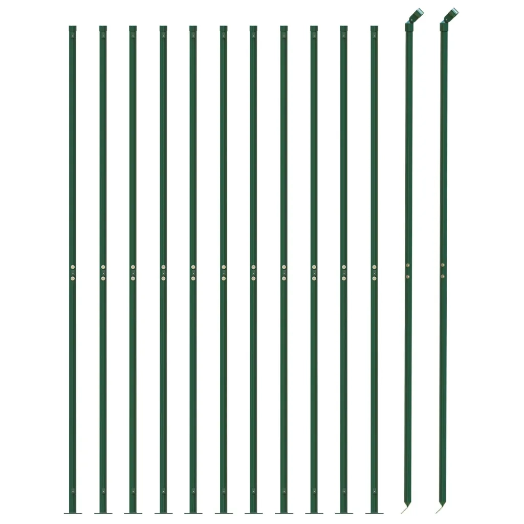 Recinzione Metallica con Flangia Verde 1,4x25 m 154155