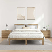 Comodini 2pz Rovere Artigianale 50x40x43.5 cm Legno Multistrato