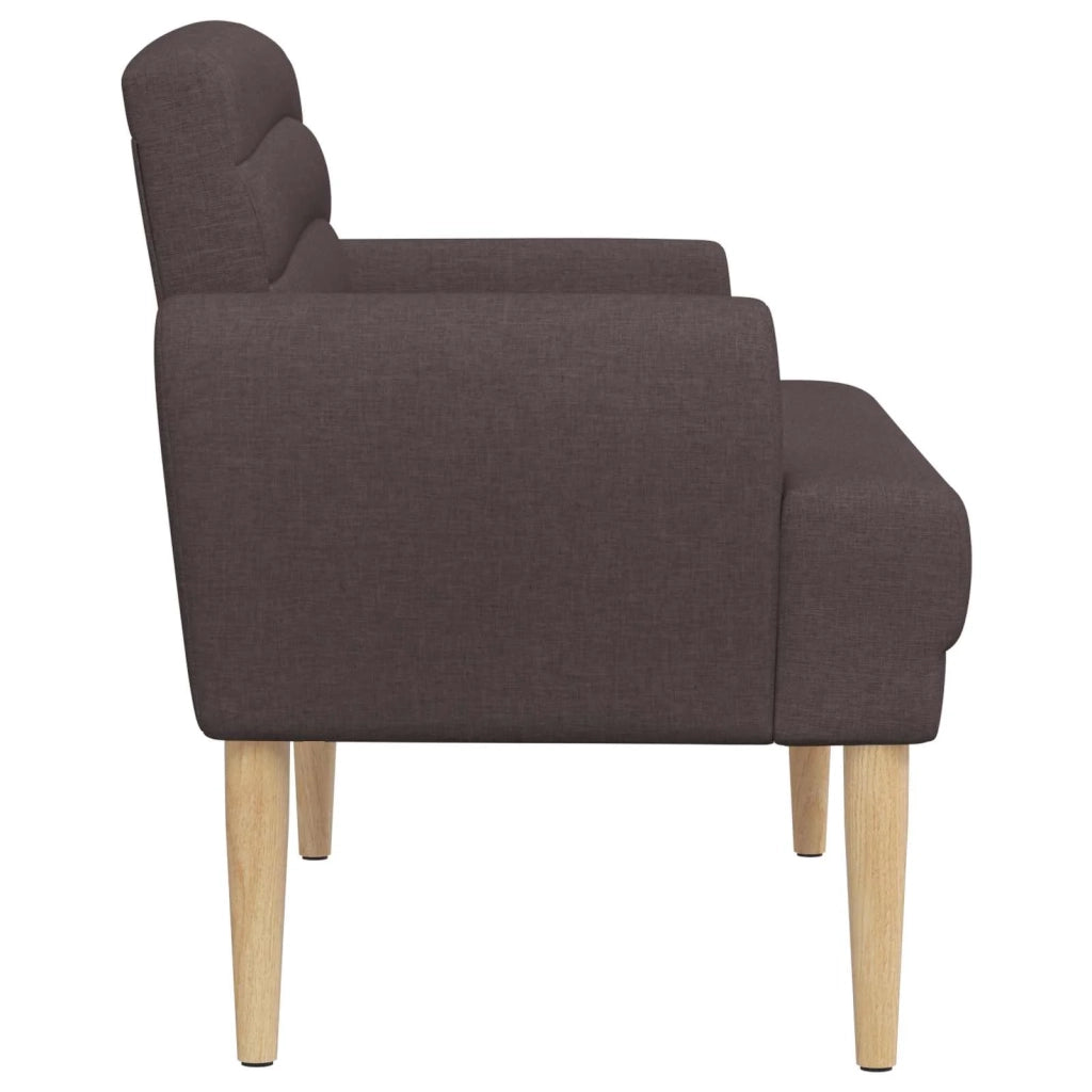 Loveseat con bottoni imbottiti Marrone Scuro 116 x 67 x 80 cm 42041779