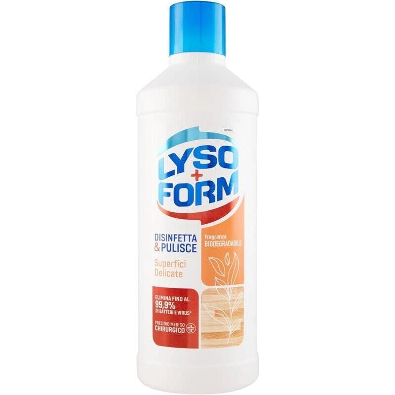 LYSOFORM LIQUIDO PER PAVIMENTI SET 12 PZ X 1,1 LT DISINFETTA E PULISCE PER SUPERICI DELICATE