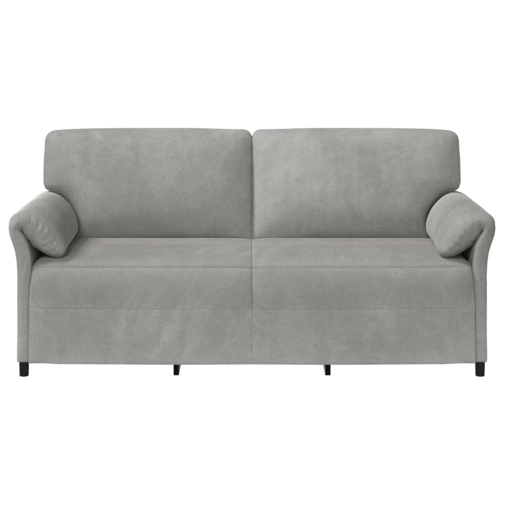 Divano 3-Persone Grigio Chiaro 198 x 83 x 95 cm Velluto