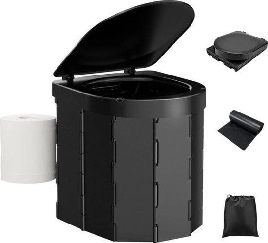 Toilet Portatile Ripiegabile - Leggero e Comodo - Ideale per Campeggiare, Viaggiare, e Situazioni di Emergenza - Compatto e Facile da Trasportare
