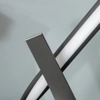 Lampada da Tavolo dal Design Contemporaneo a Spirale, LED Bianco Caldo, Alluminio, 21L x 15l x 43H cm, Nero