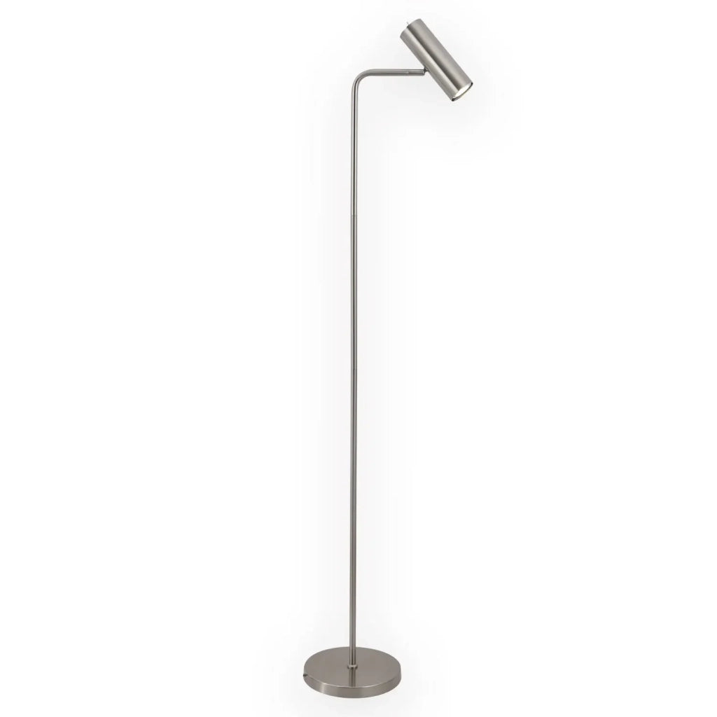 LÚZETE - LAMPADA DA TERRA IN ACCIAIO NICHEL SATINATO ADARA