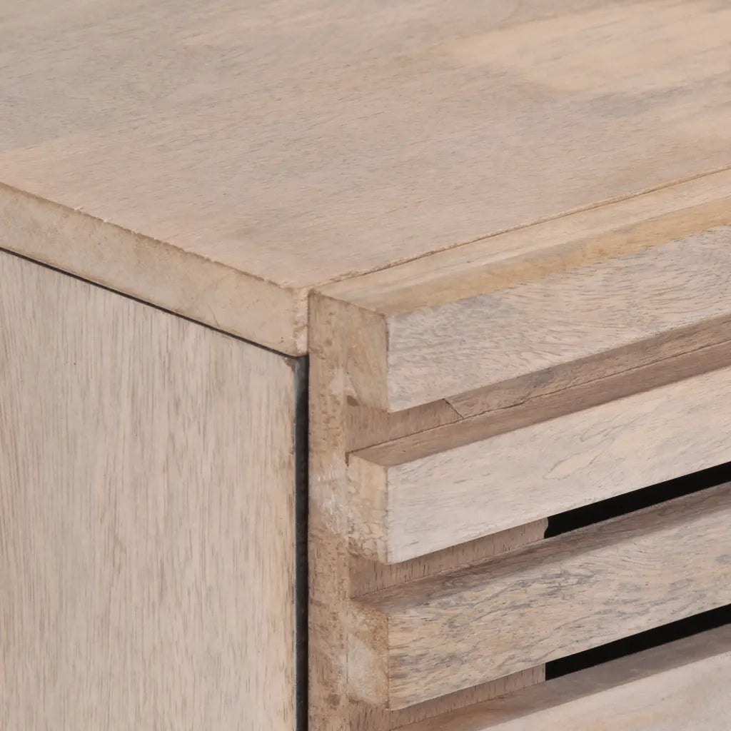 Credenza | Madia | Buffet da pranzo | Armadio da pranzo Bianca 60x34x75 cm in Legno Massello di Mango