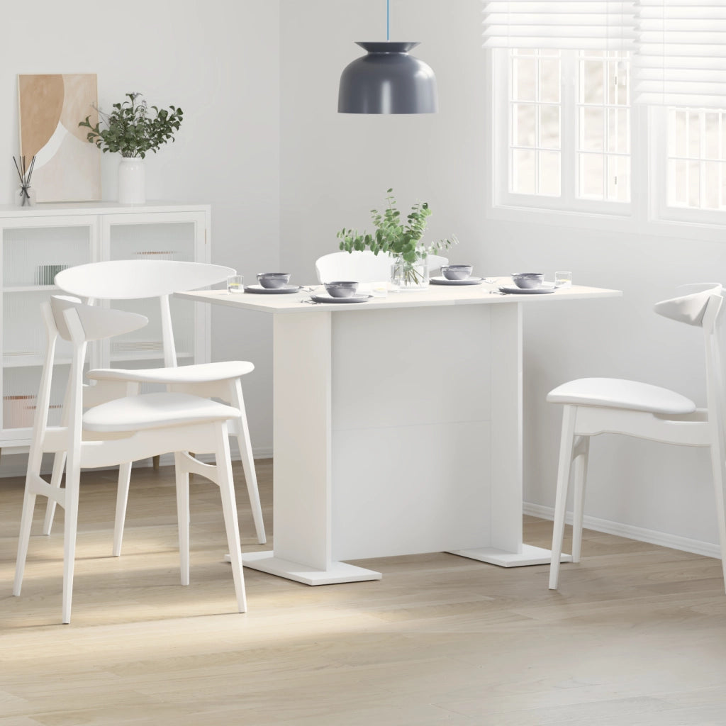 Tavolo da pranzo  Bianco 110x60x75 cm in legno ingegnerizzato