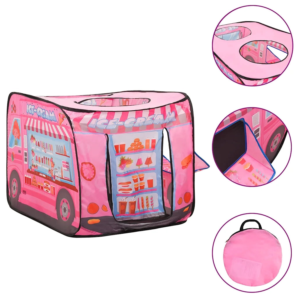Tenda da Gioco per Bambini-Tenda Giocattolo Rosa con 250 Palline 70x112x70 cm 537455