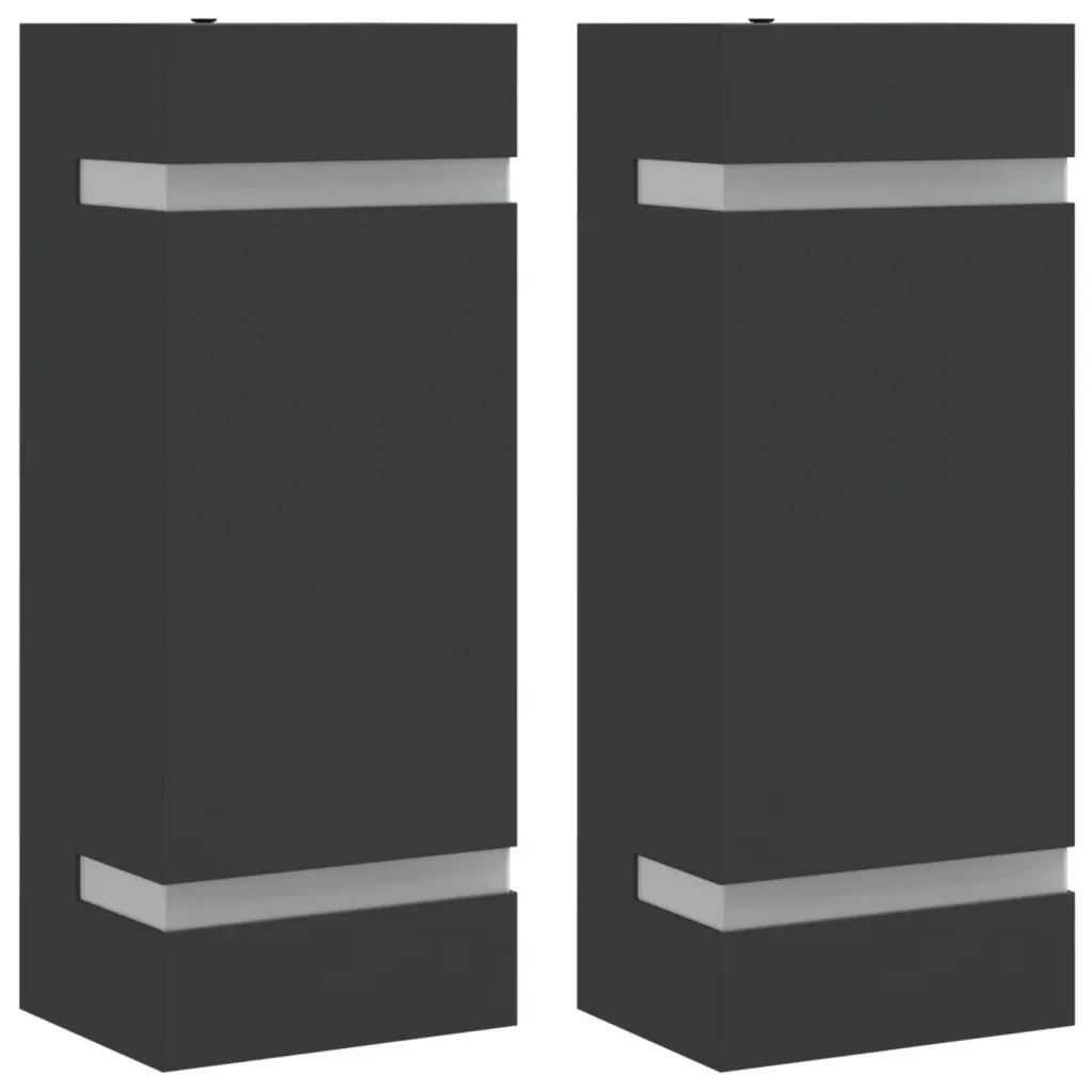 vidaXL Applique da Esterno 2 pz Nere in Acciaio Inossidabile