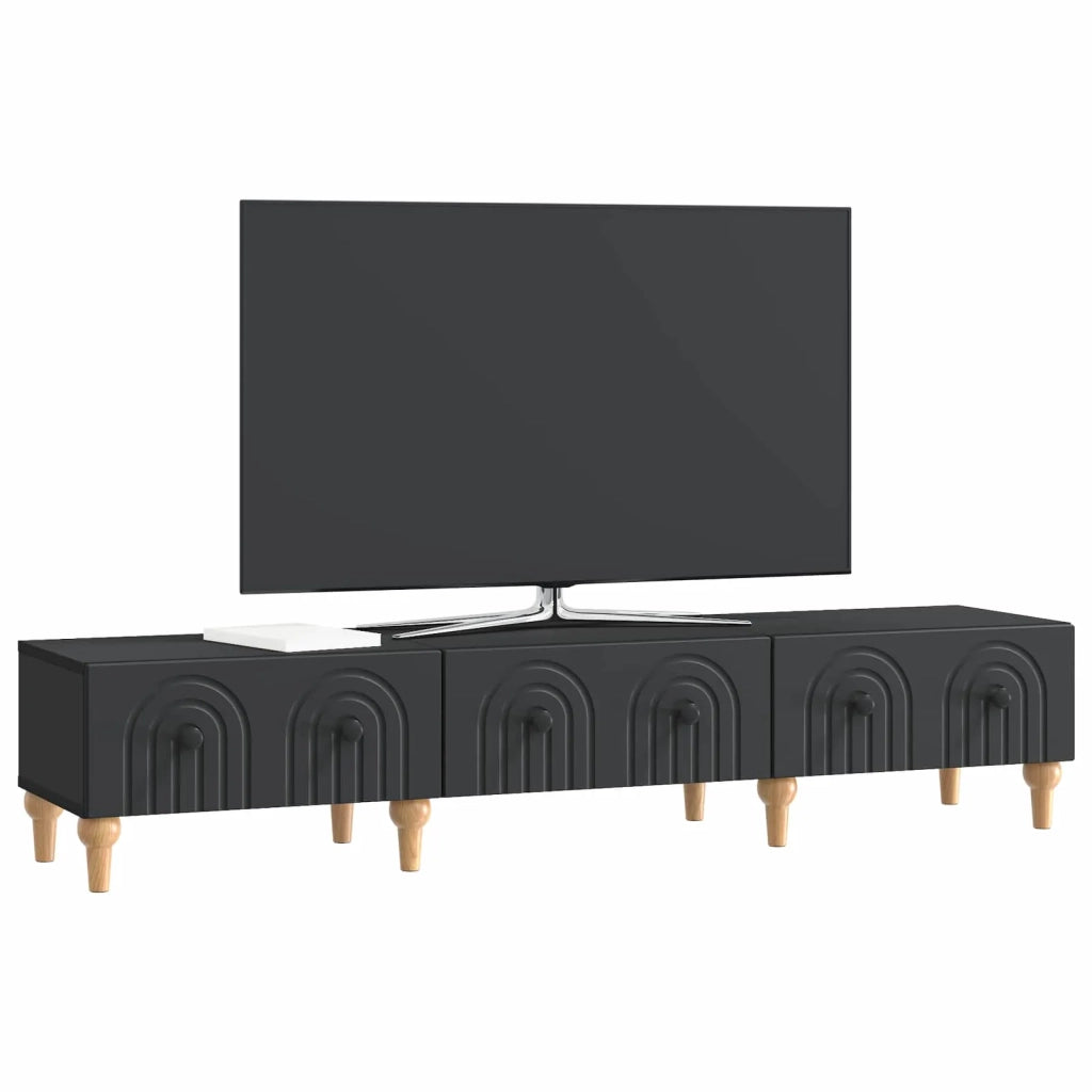 Mobile TV Nero 147 x 34,5 x 30 cm Legno ingegnerizzato 894246