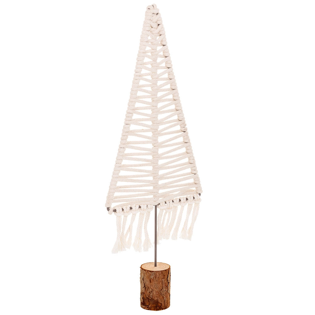 Albero decorativo in cotone intrecciato bianco 15x01x44h