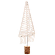 Albero decorativo in cotone intrecciato bianco 15x01x44h
