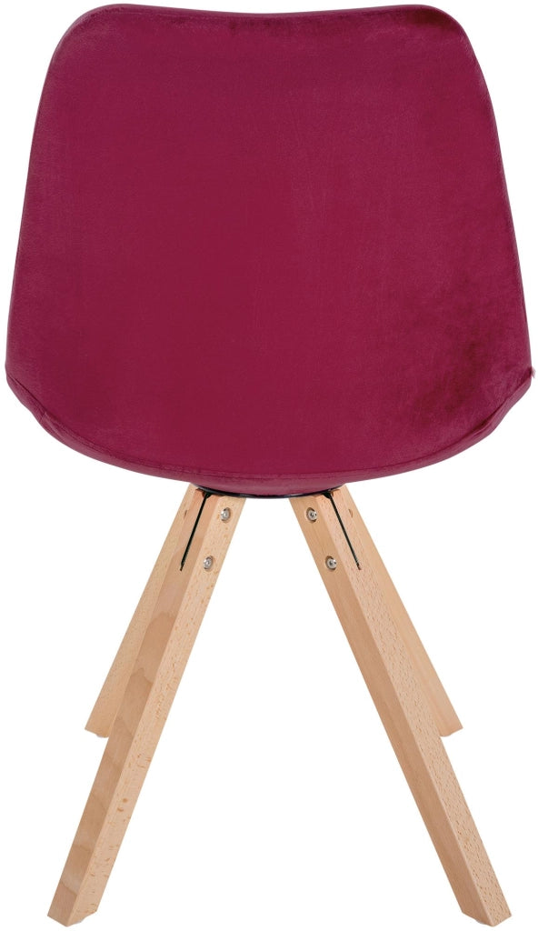 Sedia Sofia Velvet bordeauxrot,natura (quadrato)