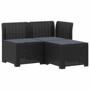 Divano da giardino 3 posti con cuscini in look rattan PP 8011891