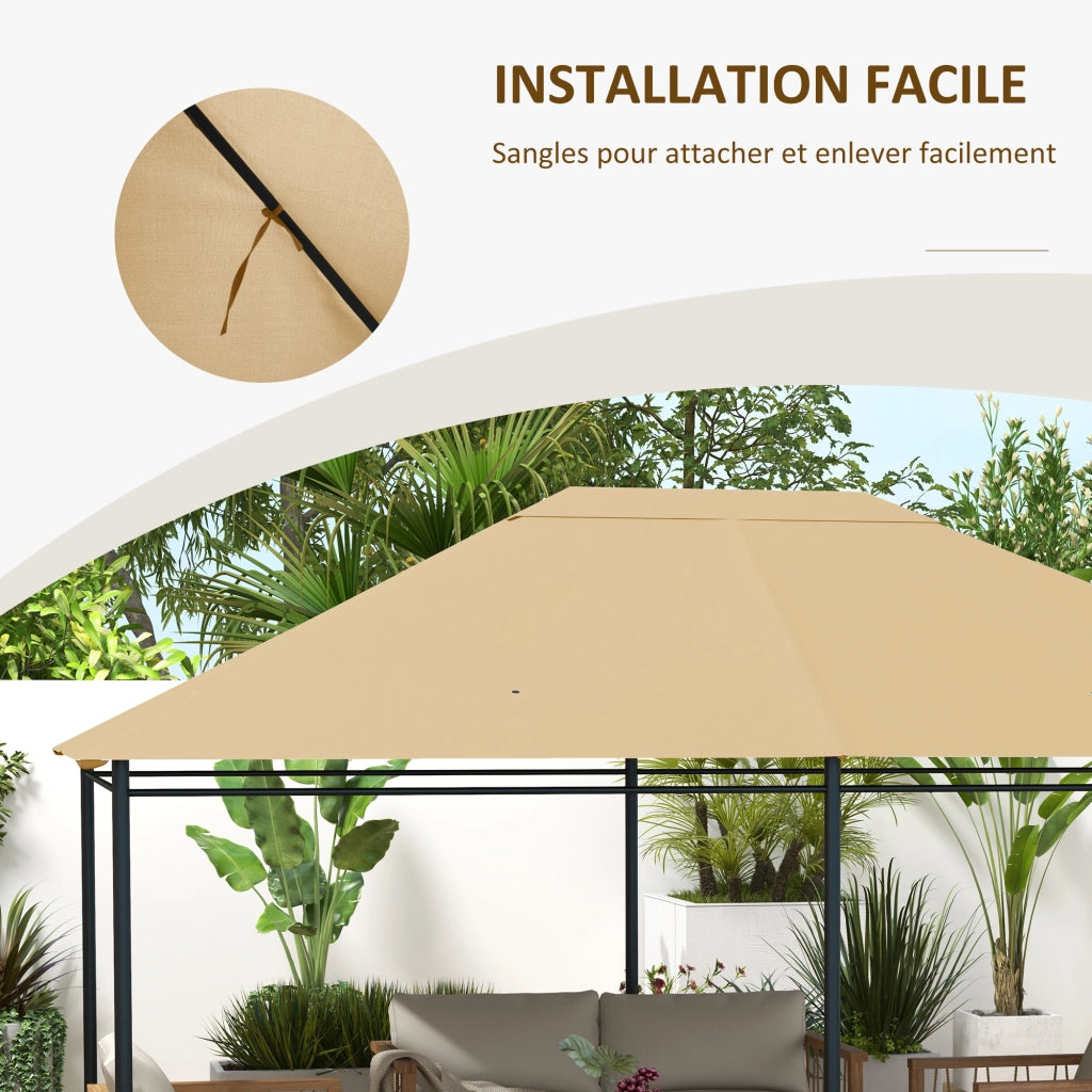 Telo di ricambio per gazebo ¨C Xylo ¨C Poliestere 180 g/m2 anti-UV 3x4 m