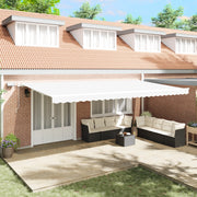 Tenda Retrattile Manuale con LED Bianca 600x300 cm