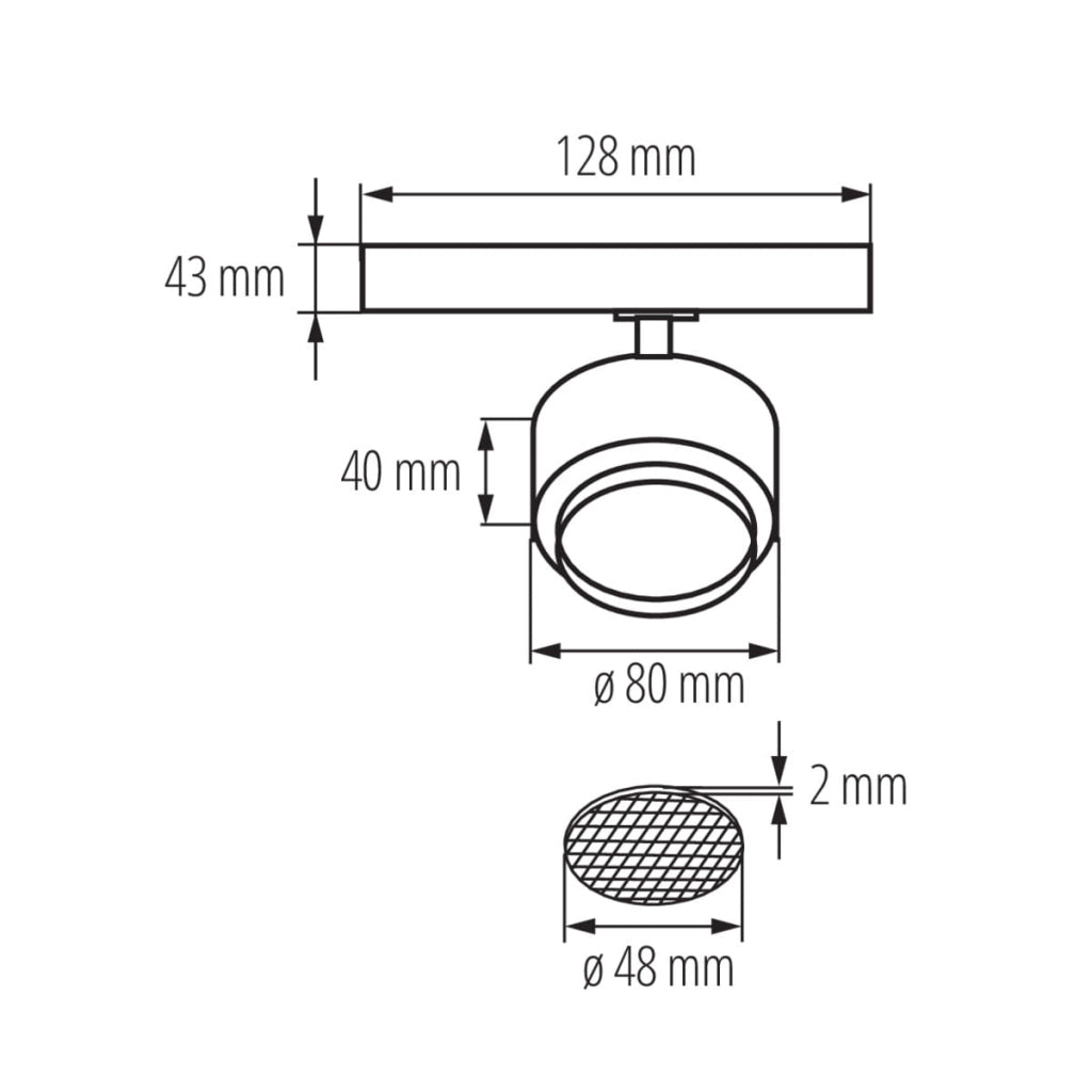 Faretto spot su binario nero LED 18W Kanlux BTL 35653