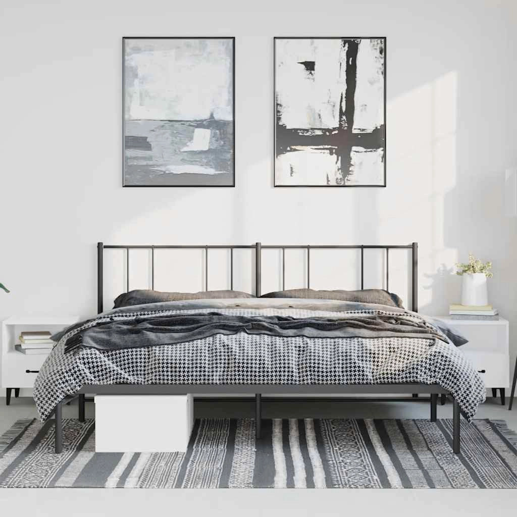Giroletto con Testiera in Metallo Nero 193x203 cmcod mxl 105492