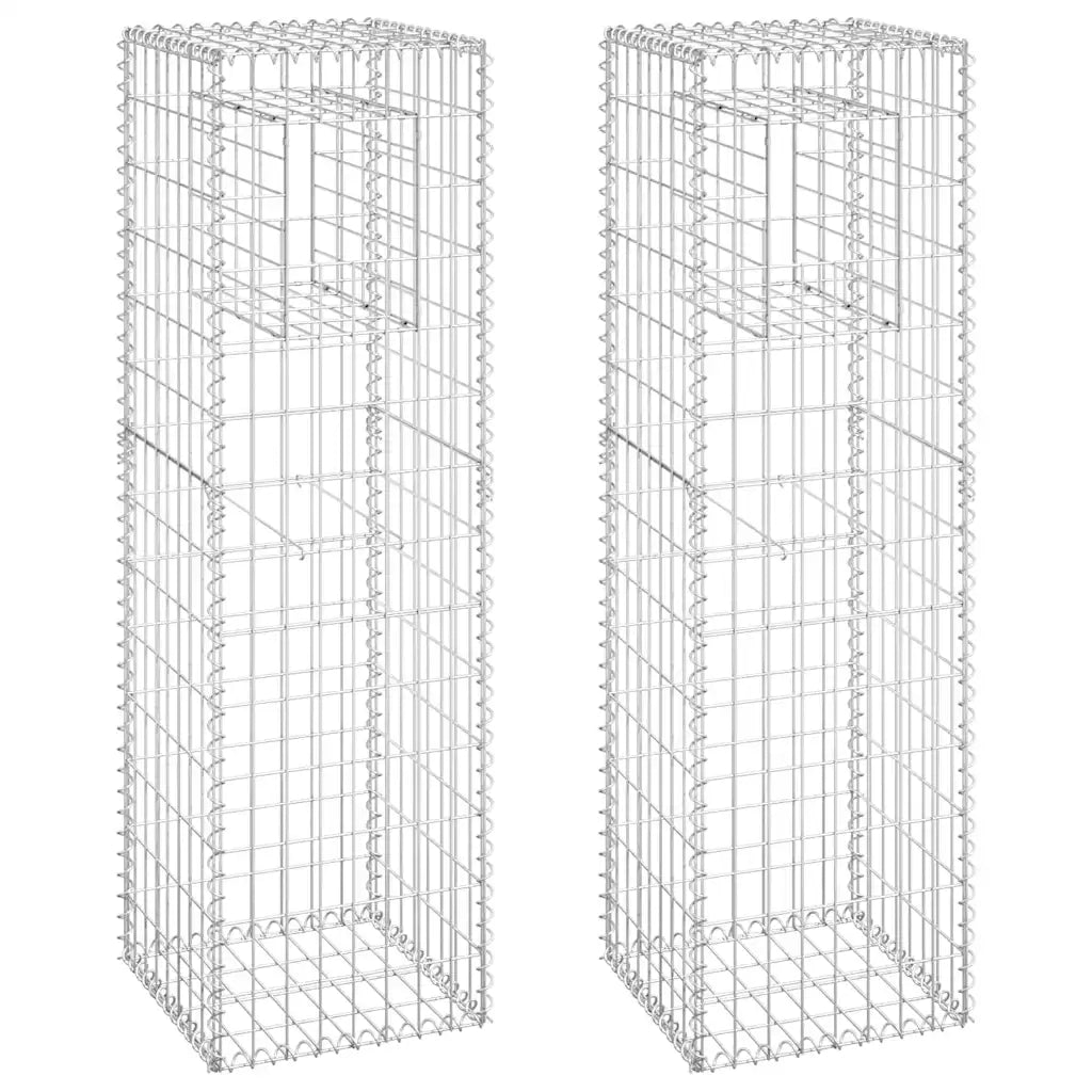 Cesti a Gabbione a Torre 2 pz 40x40x140 cm in Ferro 151263